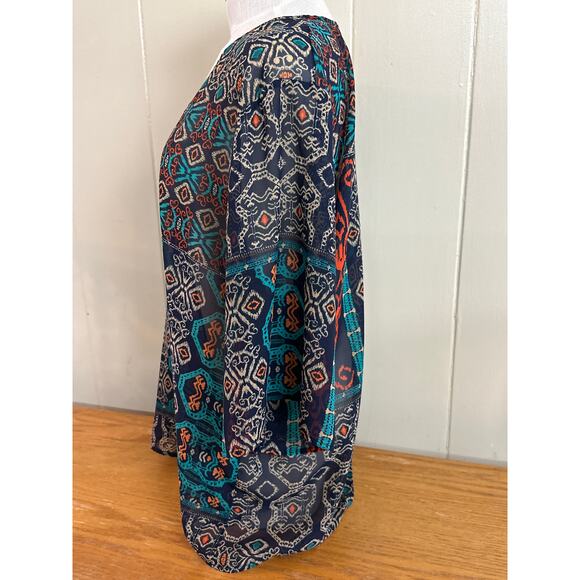 Juniper Ln Kimono Top Womens Large‎ Aztec - Picture 2 of 10